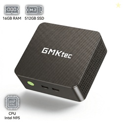 GMKtec Mini PC Intel Alder Lake N95(Up to 3.4GHz) 16GB DDR4 512GB SSD 