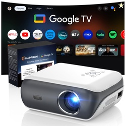 HAPPRUN Official Licensed Google TV Projector 4K Smart Projector with 