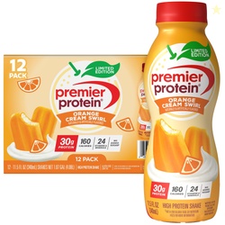Premier Protein Shake Orange Cream Swirl 30g Protein 11.5 fl oz 12 Ct