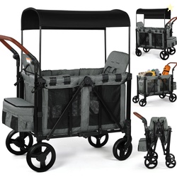 Vomeast Wagon Stroller for 2 Kids 3-in-1 Outdoor Baby Stroller Wagon w