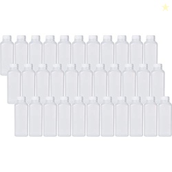 Soymerica 16 Oz Empty Plastic Juice Bottles with Tamper Evident Caps  