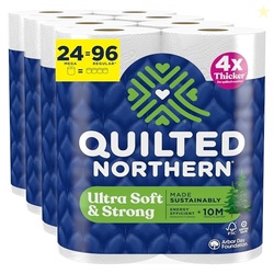 Quilted Northern Ultra Soft & Strong Toilet Paper, 24 Mega Rolls = 96 