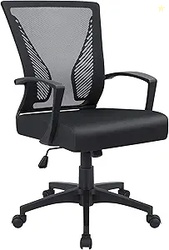 Furmax Office Chair Ergonomic Computer Desk Mesh Chair Mid Back Swivel