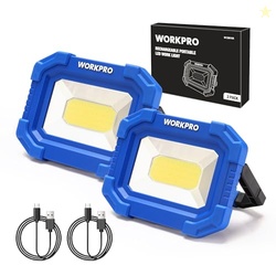 WORKPRO LED Work Light, Rechargeable Magnetic Work Lights with Stand, 