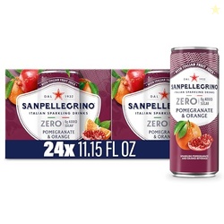 Sanpellegrino Zero Grams Added Sugar Pomegranate & Orange Italian Spar