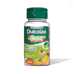 Dulcolax Saline Laxative Chewy Fruit Bites, Fast Acting Laxative & Gen