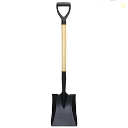 Square Shovel, Shovels for Digging with D-Handle, Overall 41-Inch Long