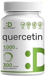 DEAL SUPPLEMENT Quercetin 1,000mg Per Serving, 300 Capsules  Healthy I