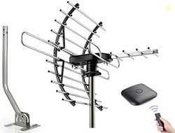 PIBIDI Digital HD TV Antenna, Amplified Attic/Outdoor Antenna, 360 Deg