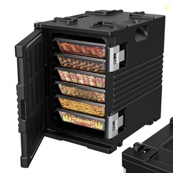 CAMMOO 95Qt Non-Electrical Food Warmer with Wheels, 304 Stainless Stee