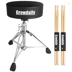 GrowDaily Drum Throne Seat,Adjustable Stool Drum Universal Thick Padde
