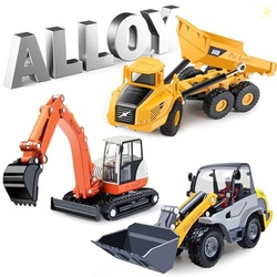 iPlay, iLearn Heavy Duty Construction Site Playset, Metal Dump Truck, 