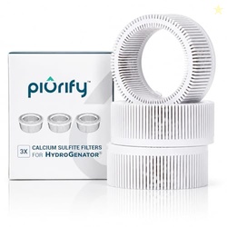 PIURIFY 3-Pack Calcium-Sulfite Filters for Water Hydrogen Pitcher, Rem