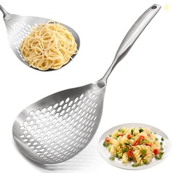KAYCROWN Skimmer Slotted Spoon, 304 Stainless Steel Skimmer Ladle Spoo