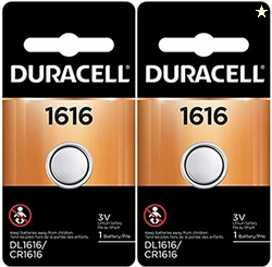 Duracell 1616 DL1616 CR1616 DL1616B2PK Coin Cell Watch Battery 3.0 Vol