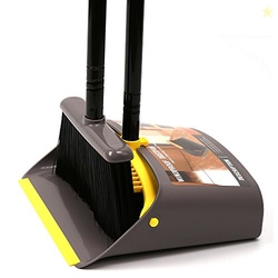 TreeLen Broom with Dustpan Combo Set,Stand up Dust Pans with Long Hand