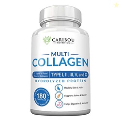 Multi Collagen Pills - 180 Collagen Pills - Type I, II, III, V & X Col