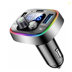 LIHAN FM Transmitter for Car Bluetooth Adapter 5.4,48W PD+QC Fast Char