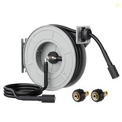 Giraffe Tools Pressure Washer Hose Reel 65ft, Power Washer Reel, Press