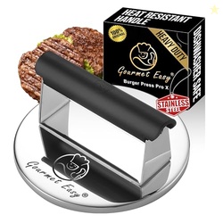 Smash Burger Press Stainless Steel, Burger Smasher for Griddle w/Heat 
