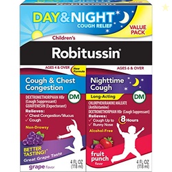 Children's Robitussin DM Day and Night Cough Relief Value Pack, Cough 
