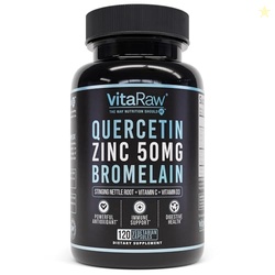 VitaRaw Quercetin with Bromelain 500mg Capsules, Supports Immune Respo