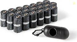 Amazon Basics Dog Poop Leak Proof Bags with Dispenser and Leash Clip U