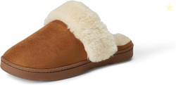 Amazon Essentials Girls' Cosy Faux Fur Trim Slippers