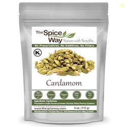 The Spice Way Cardamom Pods- (4 oz) Whole Green Cardamom Pod kosher by