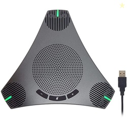 Conference Speaker and Microphone, 360 Omnidirectional USB Speakerphon