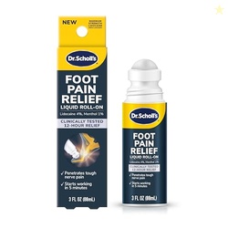 Dr. Scholl's Foot Pain Relief Liquid ROLL-ON, 3.0 oz // Clinically Tes