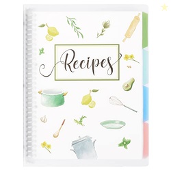 SOLIGT Recipe Book to Write in Your Own Recipes, 9.6x12.5 Personal Bla
