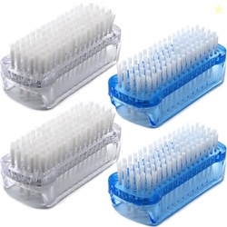 Nail Brush Two Sided Hand Fingernail Scrub Brushes Soft Stiff Bristles