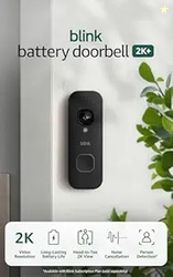Blink Battery Doorbell 2K+ (newest model)  Wireless video doorbell 2K 
