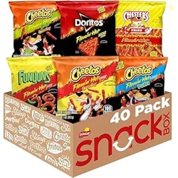 Frito Lay Flamin' Hot Mix 6 Flavor Single Serve Cheetos, Doritos, Ches
