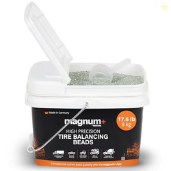 magnum+ Tire Balancing Beads  17.6 lb (8kg) Bulk Tub  TPMS Compatible 