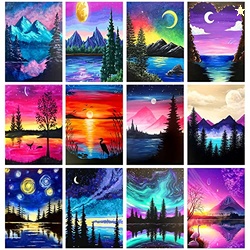 TINY FUN 12 Pack Diamond Painting Kits for Adults 5D Diamond Art Kit P