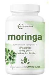 Micro Ingredients Moringa Oleifera | 300 Capsules with Supergreens Ble