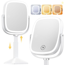 Gospire Rectangle Lighted Makeup Mirror with Lights and 1X/7X Magnifyi