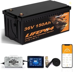 36V 150Ah Lithium Golf Cart Battery, 36 Volt 150Ah LiFePO4 Battery, Bu