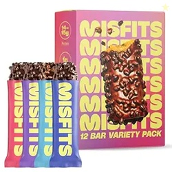 Misfits Protein Bar Variety Pack | Nutrition Bars - 14-15g Protein 1g 
