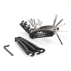 WOTOW Bike Repair Tool Kit, 16 in 1 Bicycle Multitool with Tire Levers