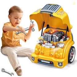 MUGEYMYD Large Truck Engine Toy for Kids 3-5, Take Apart Motor Vehicle