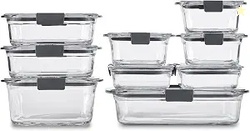 Rubbermaid Brilliance Glass Food Storage Containers Assorted Sizes, Se