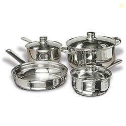 Concord Cookware 7-Piece Stainless Steel Cookware Set, includes Pots a