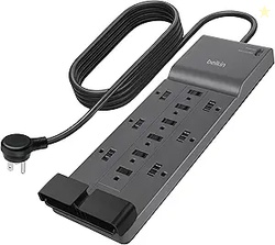 Belkin 12-Outlet Surge Protector Power Strip w/ 12 AC Outlets & 8ft Fl