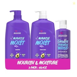 Aussie Miracle Moist Shampoo and Conditioner with 3 Minute Miracle Dee