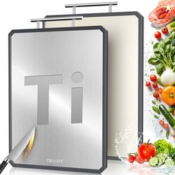 Titanium Cutting Boards for Kitchen, 2 in 1 Non Toxic Cutting Board, F