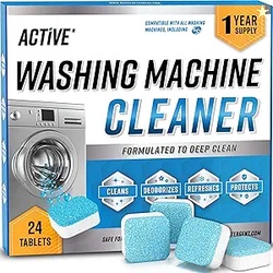 Washing Machine Cleaner Descaler 24 Pack - Deep Cleaning Tablets For H