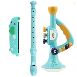 Toddler Musical Instruments Toy, Trumpet, Harmonica, Recorder Flute fo
